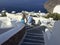 A walk to the sea front resort in Santorini. Greece
