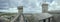 Walk on top of the walls of Monaldeschi castle, Bolsena, Viterbo, Italy