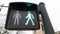 Walk traffic sign green light pedestrian crossing french