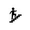 Walk Up Stairs Symbol Vector
