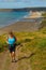 A walker on the Pembrokeshire Coast National Trail