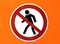 Walker traffic sign