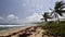 The Walkers Beach in the east-north side of Barbados island