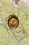 Walkers compass and on a topo map