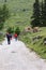 Walkers at Dobrac mountain, Carinthia, Austria