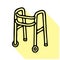 Walkers line icon. Vector logo for rehabilitation equipment store