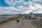 Walkers on the Punta Arenas waterfront, Patagonia, Chile