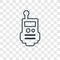 Walkie Talkie concept vector linear icon isolated on transparent