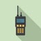 Walkie talkie radio icon, flat style