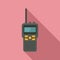 Walkie talkie transmitter icon, flat style
