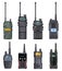 Walkie talkie vector realistic icon. Isolated realistic set icon radio walky .Vector illustration walkie talkie on white