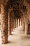 Walking alleys in the Park Guell, Barcelona, Spain.