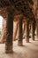 Walking alleys in the Park Guell, Barcelona, Spain.