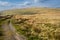 Walking along the Pennine Bridleway between Newby Head Gate to Great Knoutberry Hill near to Ribblehead in the Yorkshire Dales