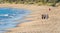 Walking along a secluded beach on a warm winters day in Perth City Western Australia