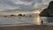 Walking on the beach at sunset at Ko Rang Nok Island in Ao Phra Nang beach, Krabi