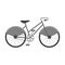 Walking bicycle with large shields and curves driving. Economical transport.Different Bicycle single icon in monochrome