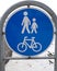 Walking bicycle sign