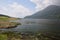 Walking and Bicycle tour around lake Resia Reschen in south tyrol Italy. Mountains Alps