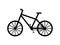 Walking bike icon. Black wheeled transport with reinforced frame and semi slick tires active sports and tourist trips