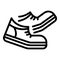 Walking boots icon, outline style