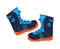 Walking boots isolated vector icon