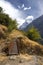 Walking Bridge Nepal Himalaya Mountains Landscape Annapurna Base Camp Hiking Trek