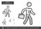 Walking businessman line icon.