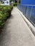 the walking corridor with beautiful plants