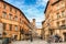 Walking in Corso Vannucci, main street of Perugia, Italy