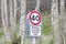 Walking cycling friendly road lane sign in countryside at Loch Tay Scotland