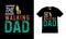 The Walking Dad T shirt Design, typography, vintage, fathers day t shirt