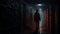 Walking Through Dark Hallways: A Supernatural Realism Illustration