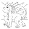 Walking Female Dragon Coloring Page for Kids