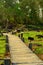 Walking through the garden in Fang hot spring