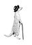 Walking gentleman meerkat. Vector illustration