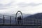 Walking the glass part of the Skyline Walk over Gatlinburg.