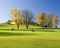 Walking Golfers In Autumn