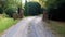 Walking on a gravel road