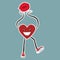 Walking Heart Sticker