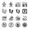 Walking icon set