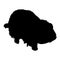Walking Lemming Lemmus Lemmus On a Side View Silhouette Found In Map Of North America. Good To Use For Element Print Book