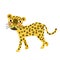 Walking Leopard animal cartoon character vector illustration