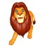 Walking Lion cartoon character