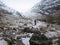 Walking in the Lost valley of Glencoe in Winter