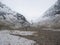 Walking in the Lost valley of Glencoe in Winter