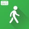 Walking man icon. Business concept people walk sign pictogram.