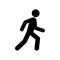 Walking man symbol. Pedestrian icon