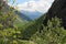 Walking path in Ecrins National Park, French Hautes Alpes