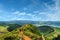 Walking path leading to a view on the lakes of Sete Cidades, Azo